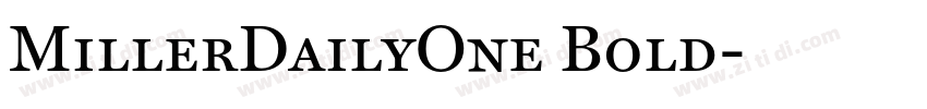 MillerDailyOne Bold字体转换